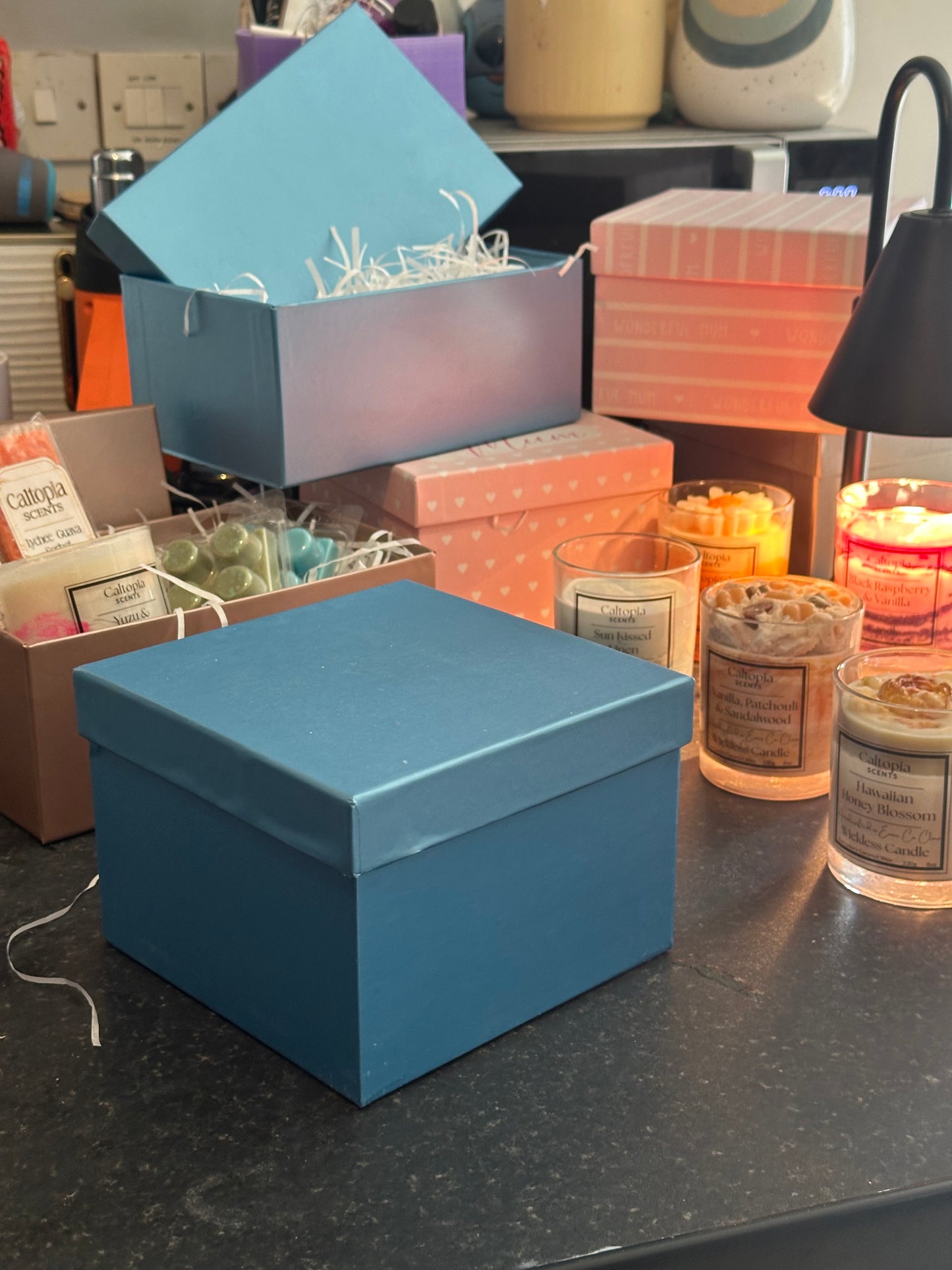 Square Gift Box - Caltopia Scents (Fits 1 Candle)